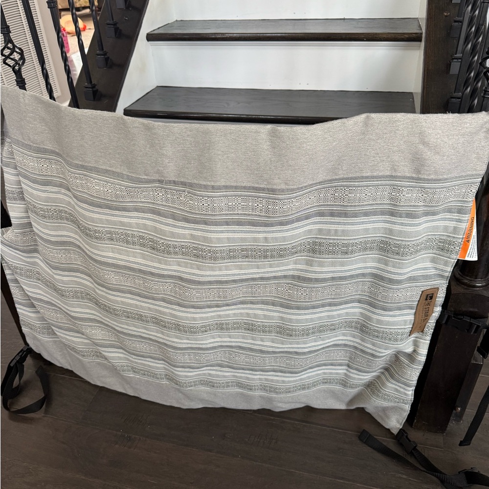 Gray Striped Baby and Toddler Gate
